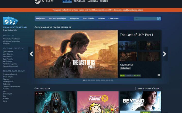 Steam Türkiye den çekiliyor artık oyunları TL ile değil dolar ile