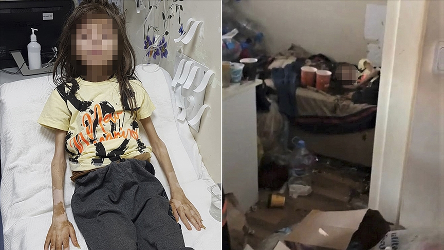 Boşaltılan çöp evde bir yıldır kilitli çocuk bulundu