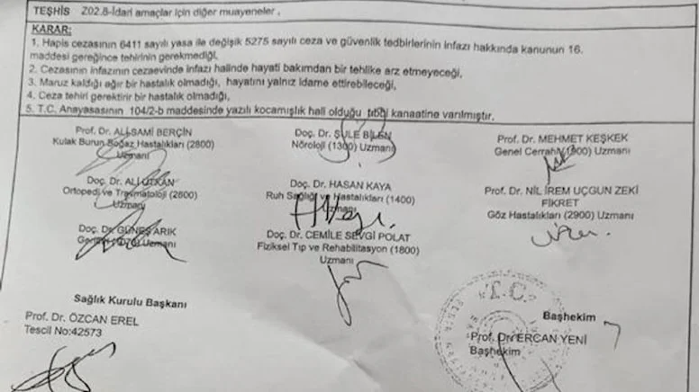 11 doktor ölen general için 'Cezaevinde kalabilir' raporu vermiş