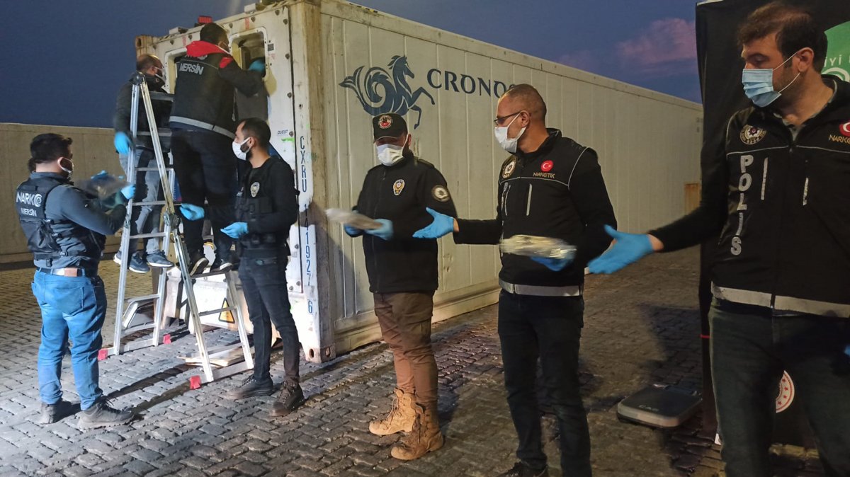 Mersin Limanı'nda 45 kilo kokain ele geçirildi