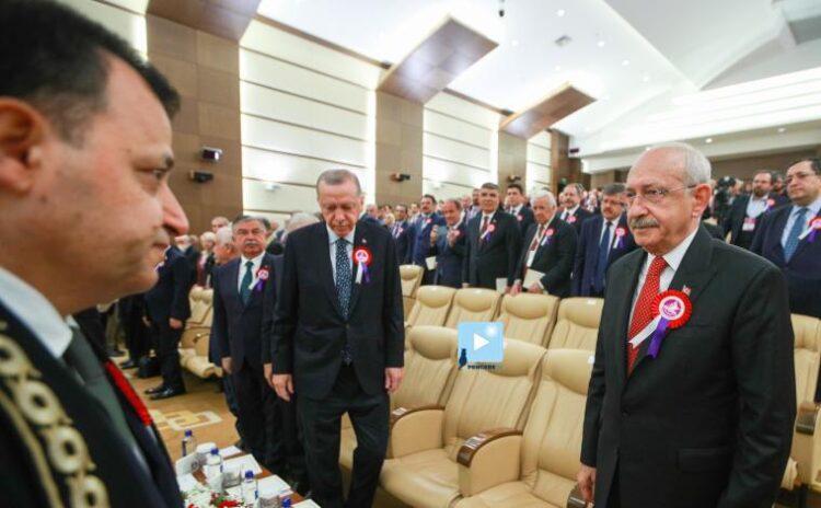 Siyasetin gerginliği AYM’nin kuruluş törenine yansıdı: Erdoğan, Kılıçdaroğlu’nun elini sıkmadı