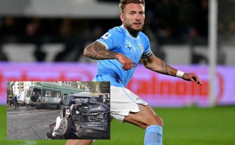 Raydan çıkan tramvay, Ciro Immobile'ye çarptı