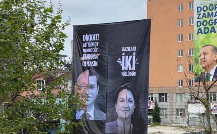 Ülkü Ocakları'ndan Kılıçdaroğlu ve Akşener pankartı: Her oy Mehmetçiğe kurşun