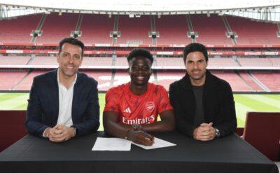 Arsenal genç yıldızı Bukayo Saka ile ‘devam’ dedi