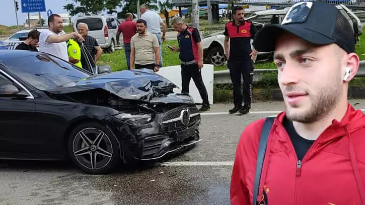 Galatasaraylı Barış Alper Yılmaz trafik kazası geçirdi
