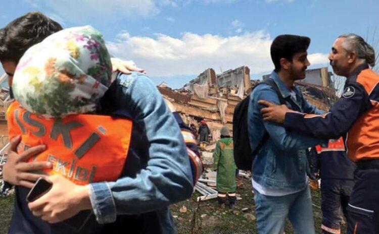 Depremde 53. saatte kurtarılan genç, kahramanlarıyla buluştu: Enkaz altında söz vermişti