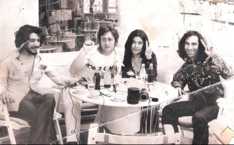 Arda Uskan, John Lennon, Yoko Ono ve Erkin Koray, Cannes'da bir arada.