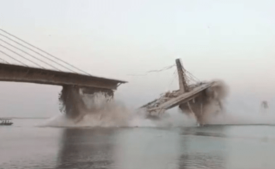 Yedi yıldır inşaat halinde: Hindistan’daki köprü ikinci kez çöktü