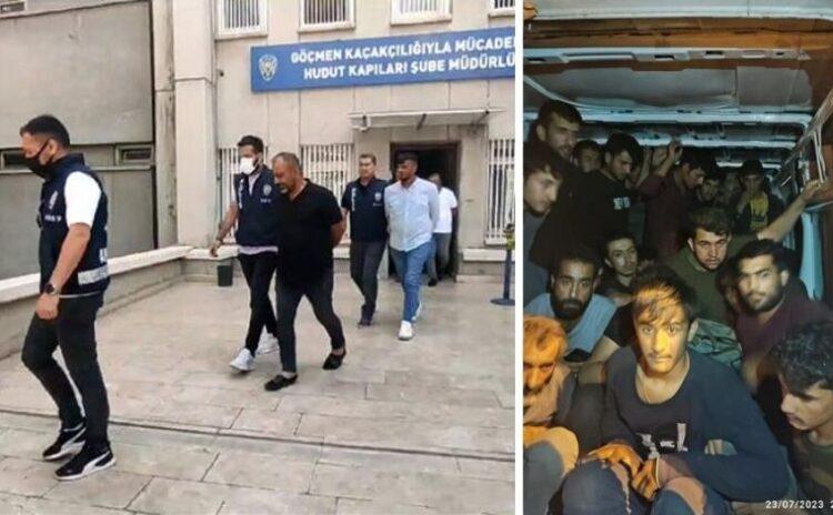Bir minibüste 34 göçmen: Kaçakçılar aç bırakıp, ahırda bekletmiş