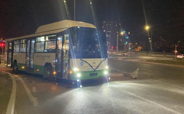 Halk otobüsünü kaçıran çocuk kaza yaptı