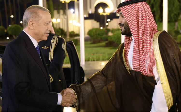 Erdoğan Körfez turunun ilk ayağı Suudi Arabistan'da Prens Selman ile görüştü