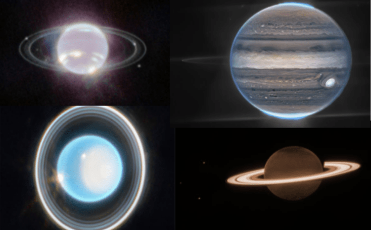 Satürn de cepte: James Webb dört dev gezegeni de görüntüledi