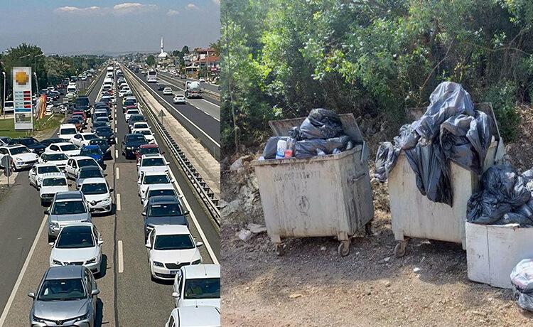 Bayramın iki yüzü: Trafik ve çöp