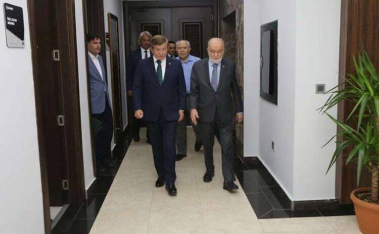 Davutoğlu ve Karamollaoğlu’ndan yerel seçim buluşması