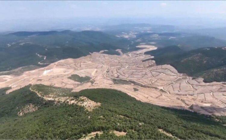 Akbelen’den sonra Kazdağları’nda da maden için ağaç kıyımı başladı