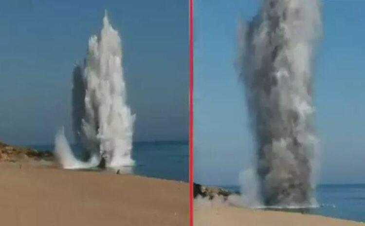 Şile sahilinde bulunan top mermileri imha edildi