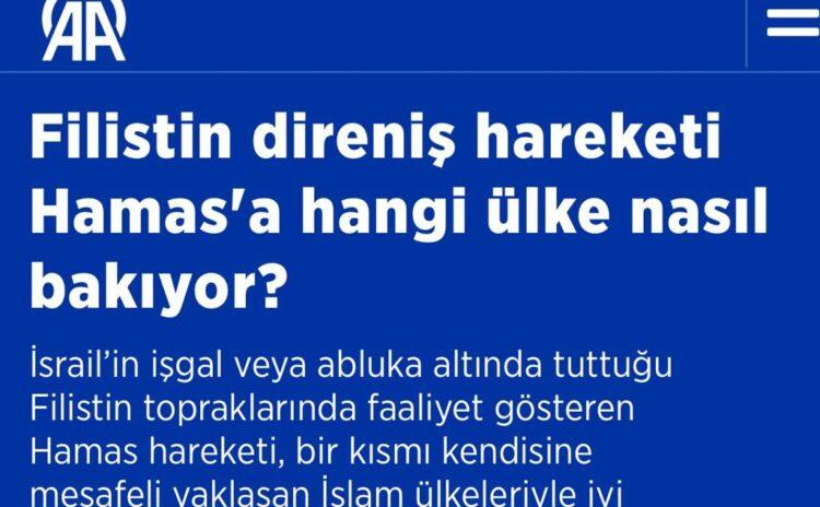 Hamas saldırısından 23 ay önce AA’nın geçtiği iki haber