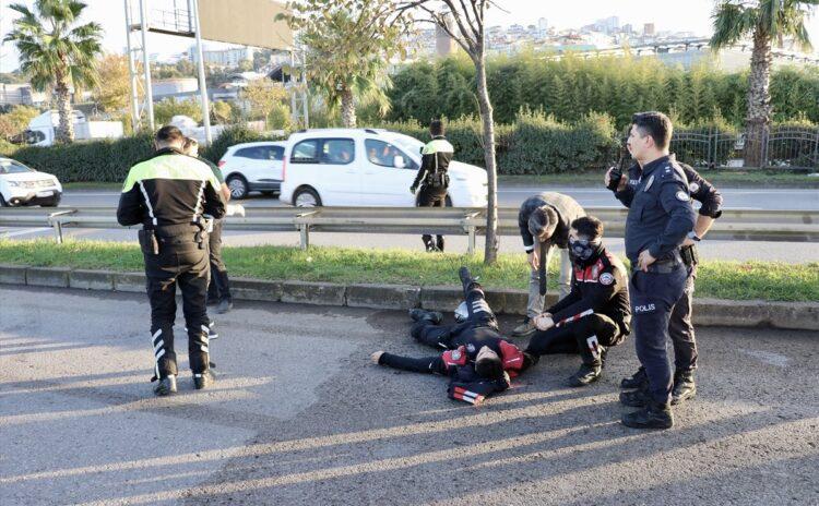 Dur ihtarına uymayan sürücü polise çarpıp kaçtı