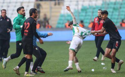 Yine futbolda şiddet: Bursa’daki olaylı maçta altı kırmızı kart çıktı!