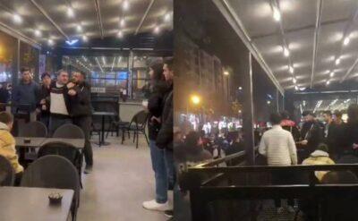 Protesto biraz ileri gitti: Starbucks’ta müşteriye küfür, polise tokat savurdu