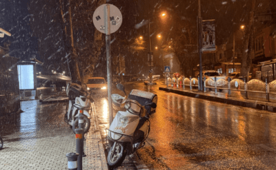 Edirne’de kar nedeniyle motosiklet, elektrikli scooter ve motokuryeler trafiğe çıkamayacak