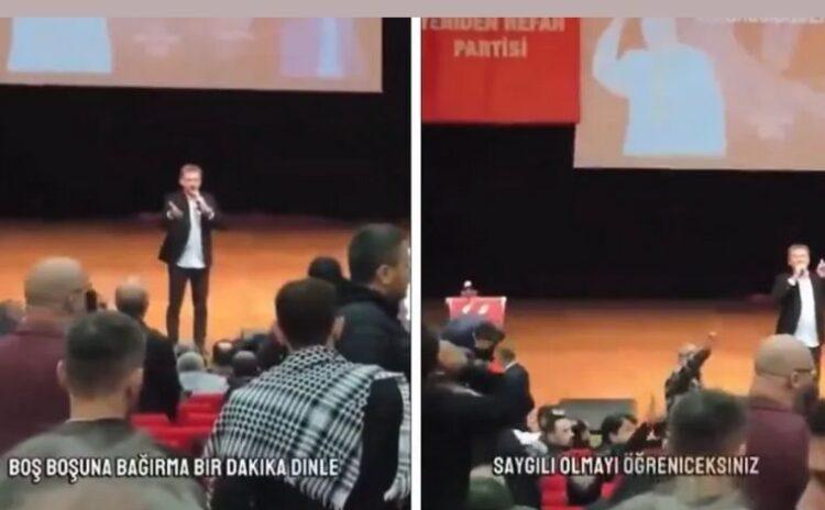 Yeniden Refahlılar AK Partili başkanı yuhaladı: Boş boş bağırmayın