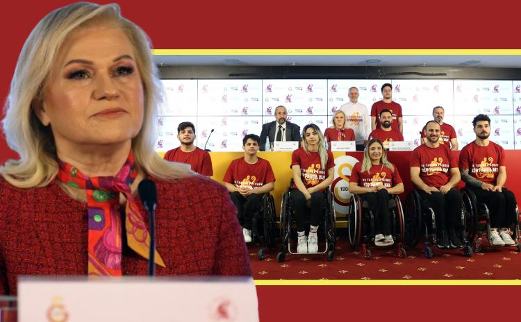 Galatasaray'ın 'first lady'si 'engelsiz aslanlar'a el verdi