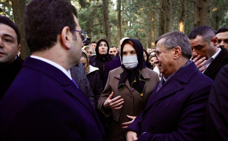 İmamoğlu Akşener'in ablasının cenazesine katıldı