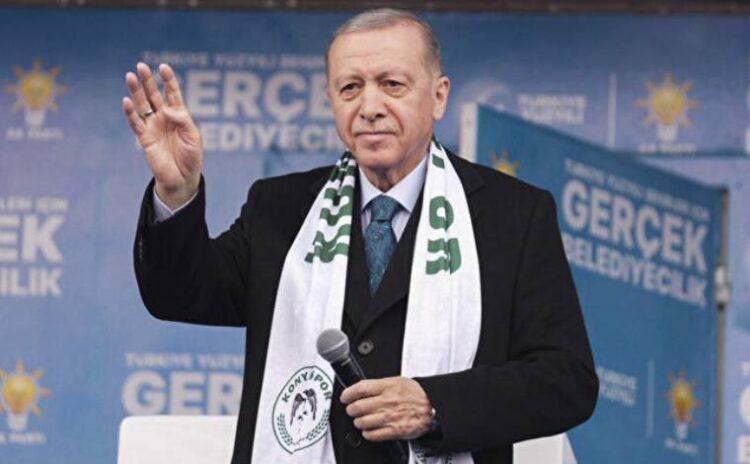Erdoğan Konya mitinginde CHP ve DEM Parti’ye yüklendi: Demet demet avroları toplayıp paylaşıyorlar