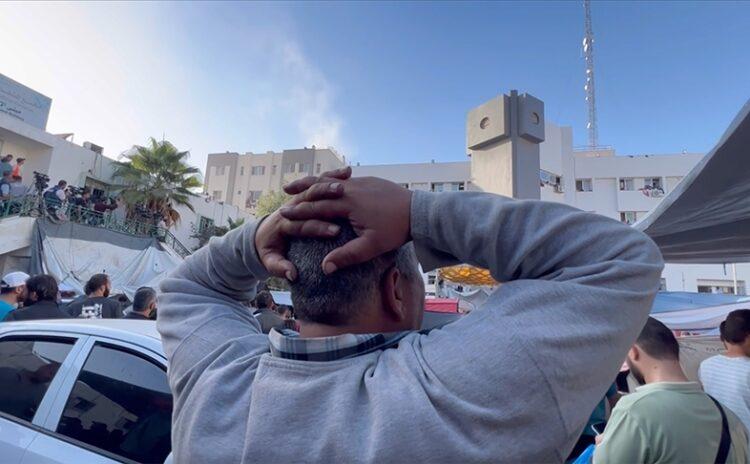 İsrail Şifa Hastanesi'nde bir binayı yok etti: 'Burayı boşaltın'
