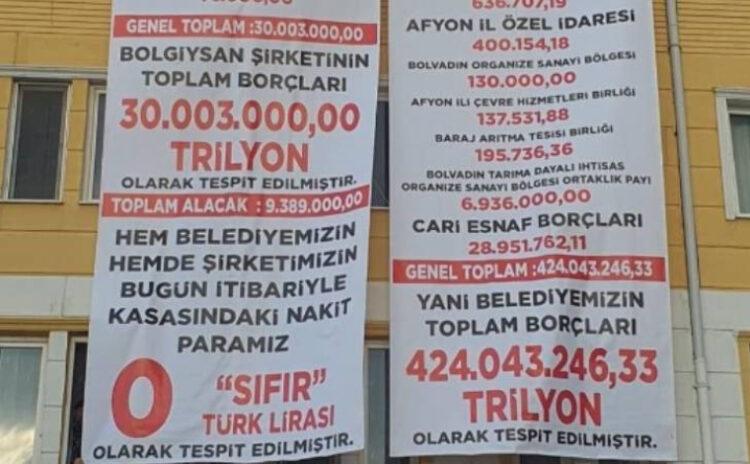 MHP’li yeni başkan Ak Partili eski başkandan kalan borçları ‘afişe’ etti