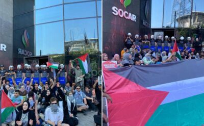 Socar’ı protesto eden Filistin için Bin Genç üyeleri gözaltında