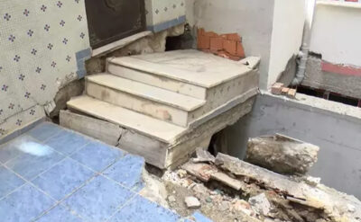 İstanbul dökülüyor: Merdivenler deprem bile olmadan çöktü
