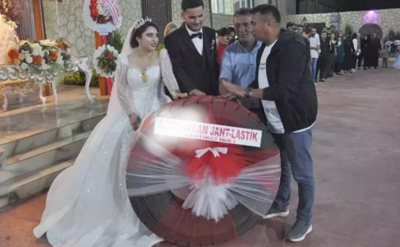 Düğünde TIR lastiği takma akımı başladı: Bu kez Gaziantep