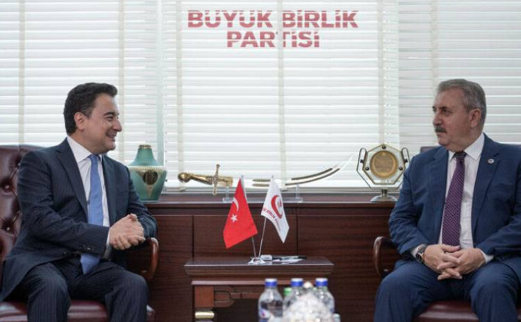 BBP lideri Mustafa Destici ile DEVA Partisi Genel Başkanı Ali Babacan bir araya geldi