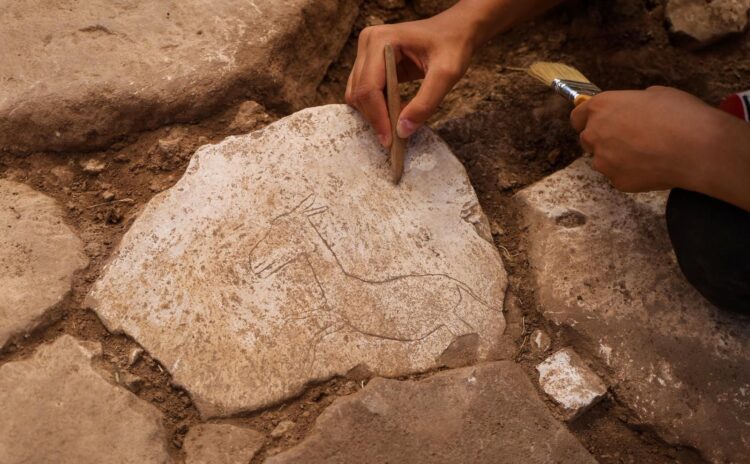 Karahantepe 'den bir müjde daha:  Koşar halde betimlenen yaban eşeği figürü bulundu