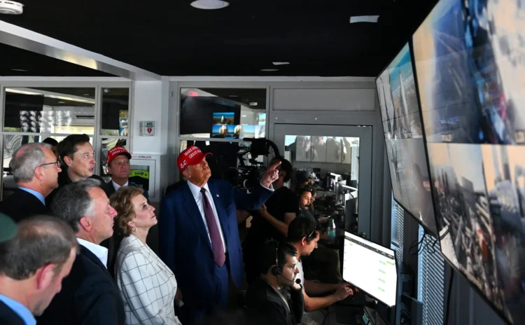 Fırlatmaya Trump da geldi ama SpaceX bu sefer tam başaramadı