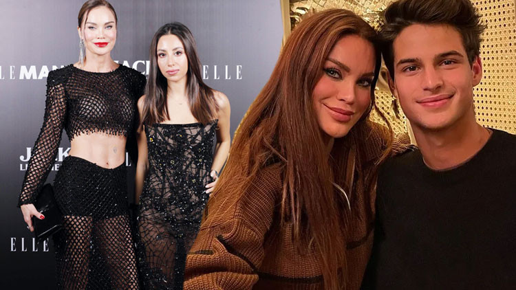 Şallı müstakbel geliniyle yılbaşı partisinde