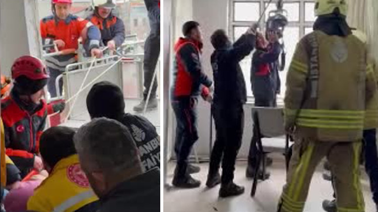 İtfaiye, 240 kiloluk genç kadını evinden böyle çıkardı