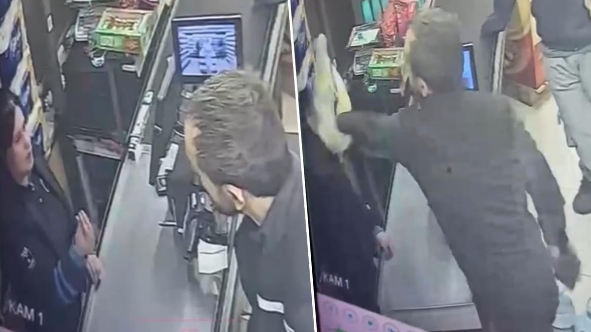 Zincir markette dehşet: Kasiyer kızı poşet için hastanelik etti