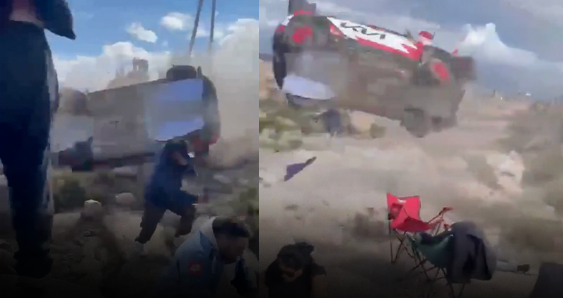 Rallide facia: Araba seyircilerin üstüne uçtu